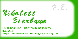 nikolett bierbaum business card